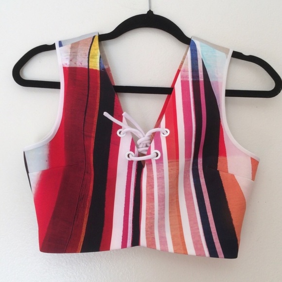 Clover Canyon Striped Crop Top - Picture 2 of 8